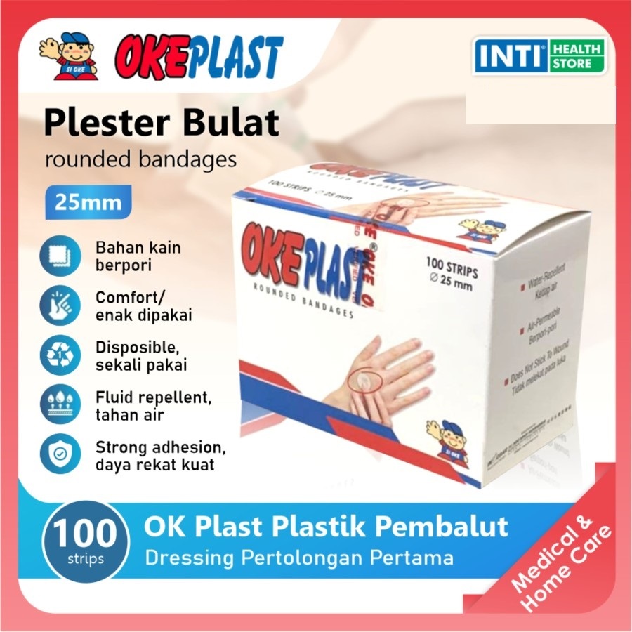OK PLAST | Plester Bulat 100's | Plester Ok Plast
