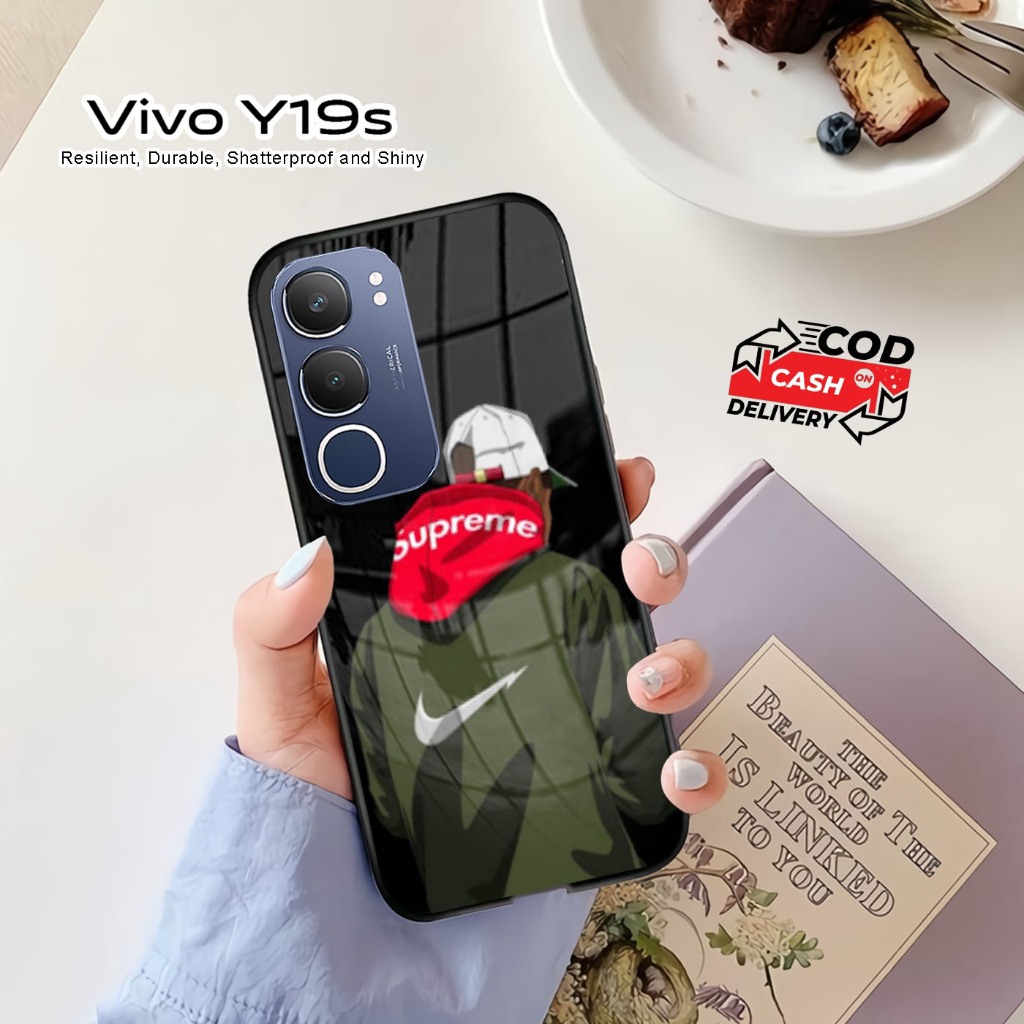 Softcase Glass Kaca | Case Kaca | Casing Kaca | VIVO Y19S [ S12 ].