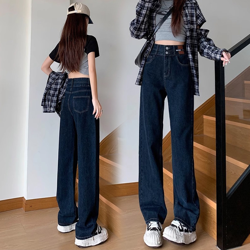 |kekinian.factory| celana panjang jeans washed loose fit wanita celana jeans jins panjang standart r