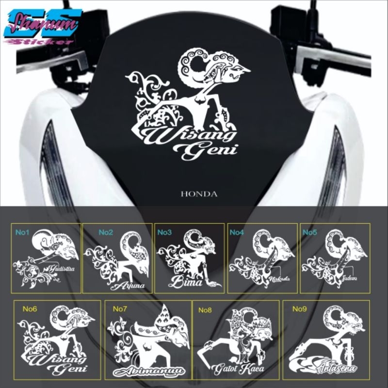 STIKER CUTTING WAYANG MOBIL/VISOR MOTOR