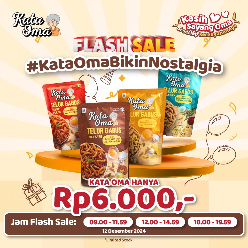 

FLASH SALE KATA OMA HANYA 6 RIBU