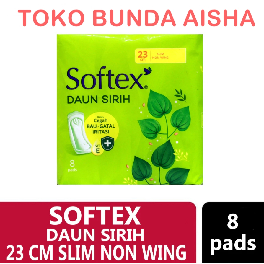 SOFTEX Daun Sirih 23cm (Tanpa Sayap) isi 8