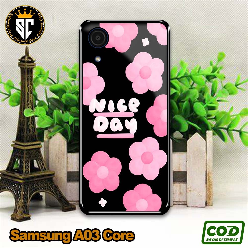 Case SAMSUNG A03 CORE  Selamet Case [FLOWER] Case Glossy Case Aesthetic Custom Case Anime Pelindung 