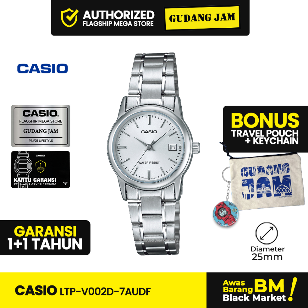 Jam Tangan Casio LTP-V002D-7AUDF LTP-V002D-7A LTP-V002D LTP-V002 LTPV002D LTP V002D *