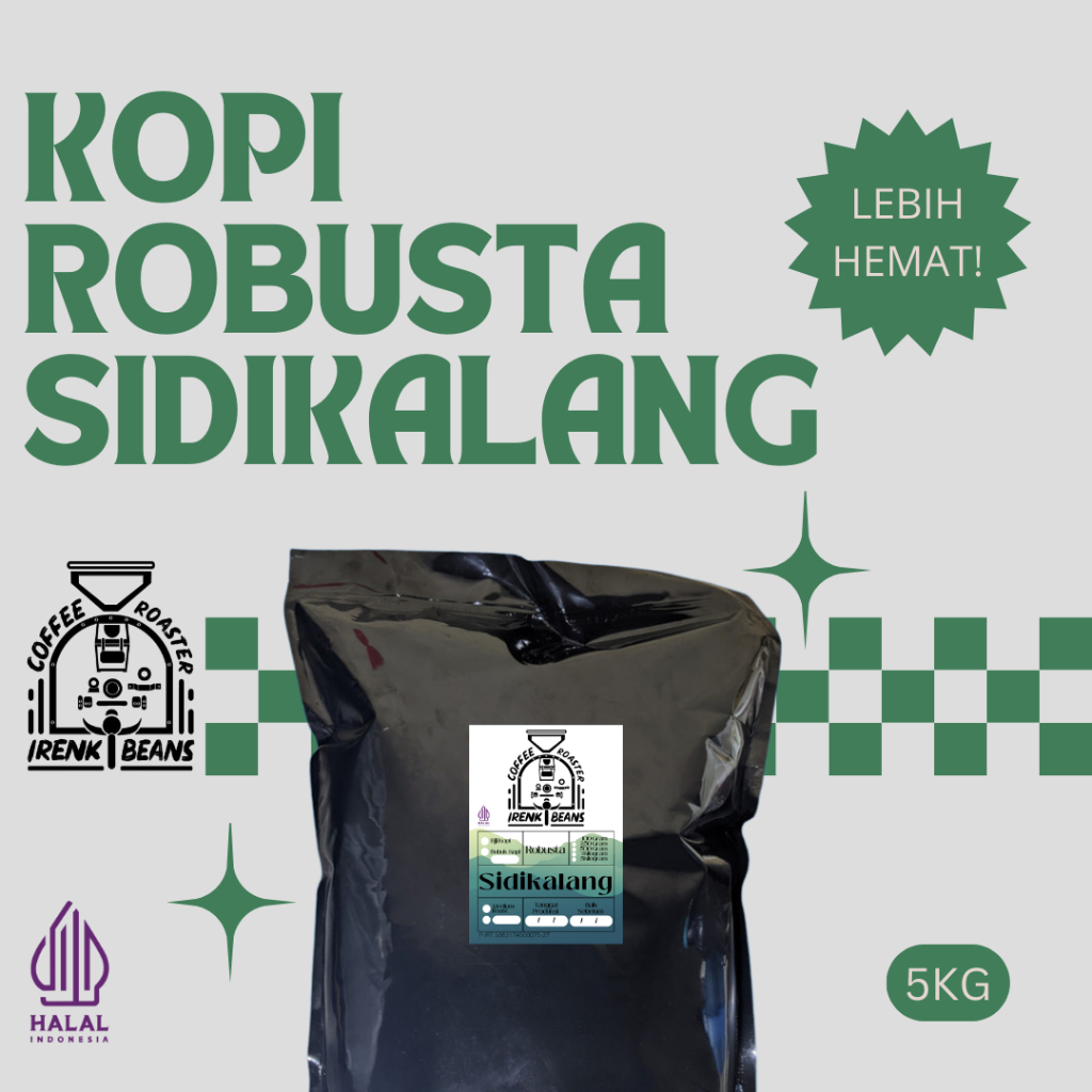 

Kopi Robusta Sidikalang 5000g 5KG Biji Bubuk