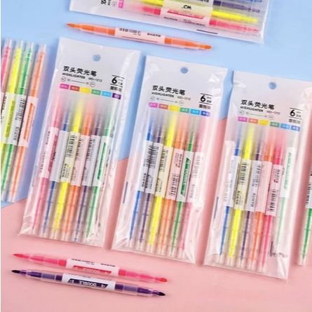 

❤LOLA❤ STABILO HIGHLIGHTER 2 ISI PER PACK ISI 6 | Highlighter 2 Sisi Warna Warni Highlighter colorful 1 Set Isi 6Pcs 2 Arah Set Highlighter Dua Sisi Warna isi 6Pcs Pen 2 sisi Diary Marker