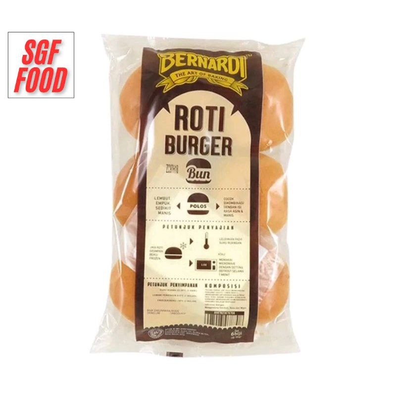 

roti burger Bernardi polos isi 6