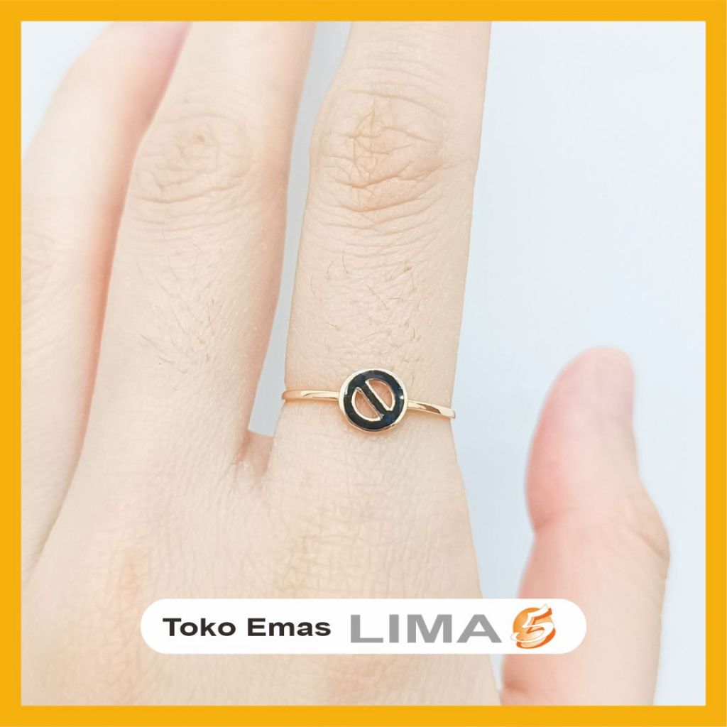 Cincin Valencia Emas Muda Kuning 6k Toko Emas Lima Fashion Gold Ring Perhiasan Jewelry Aksesoris Acc