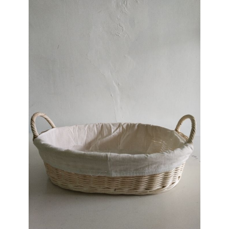 Keranjang rotan oval
