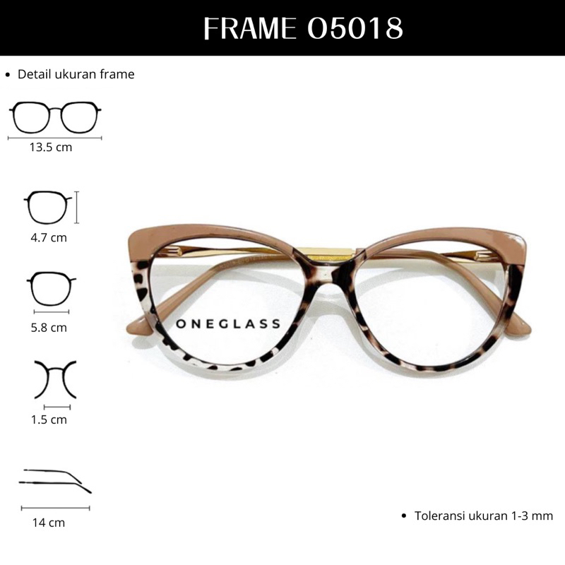 𝗢𝗻𝗲𝗴𝗹𝗮𝘀𝘀 - Frame Kacamata O5018 Perempuan