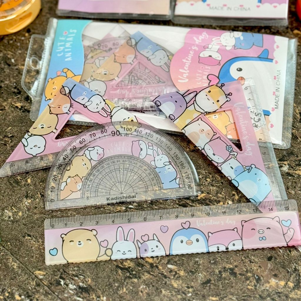 

[Free Bubblewrap] PENGGARIS SET MATEMATIKA | PENGGARIS PLASTIK | PENGGARIS LUCU MURAH