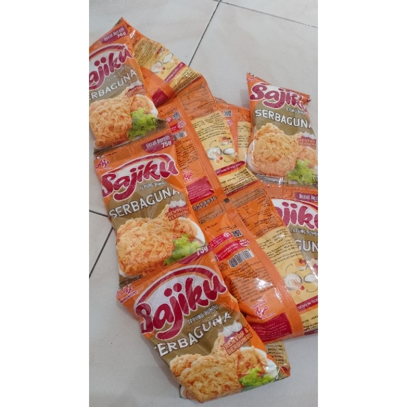 

Sajiku tepung bumbu serbaguna 75gr 1renteng isi 10