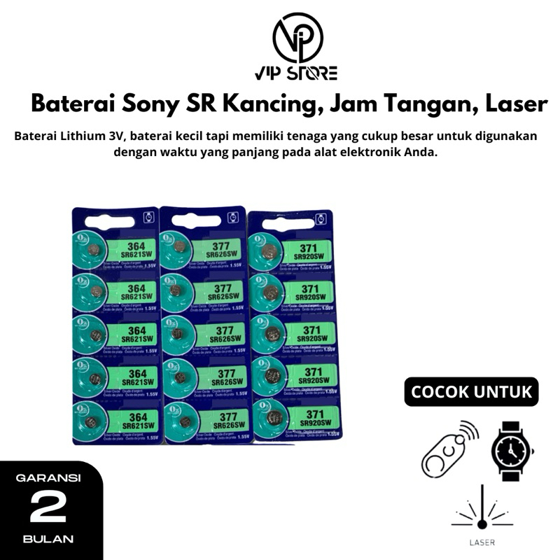 ✅GARANSI✅ Baterai SONY 2025 ORIGINAL SR 626 SW, SR 621 SW, SR 920 SW ,SR 927 SW BATERAI KANCING, JAM