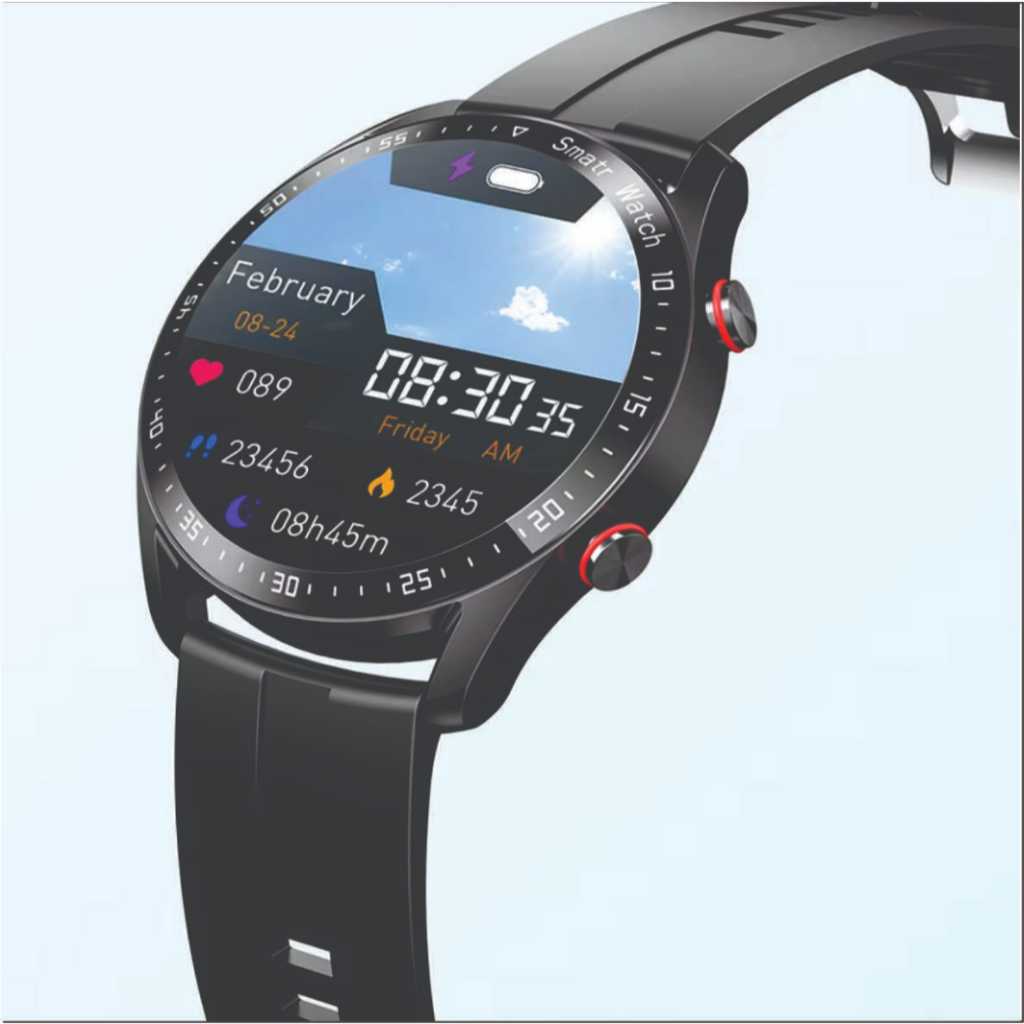 HW20 Jam Pintar Pria - Panggilan Bluetooth, Detak Jantung, Olahraga, Musik