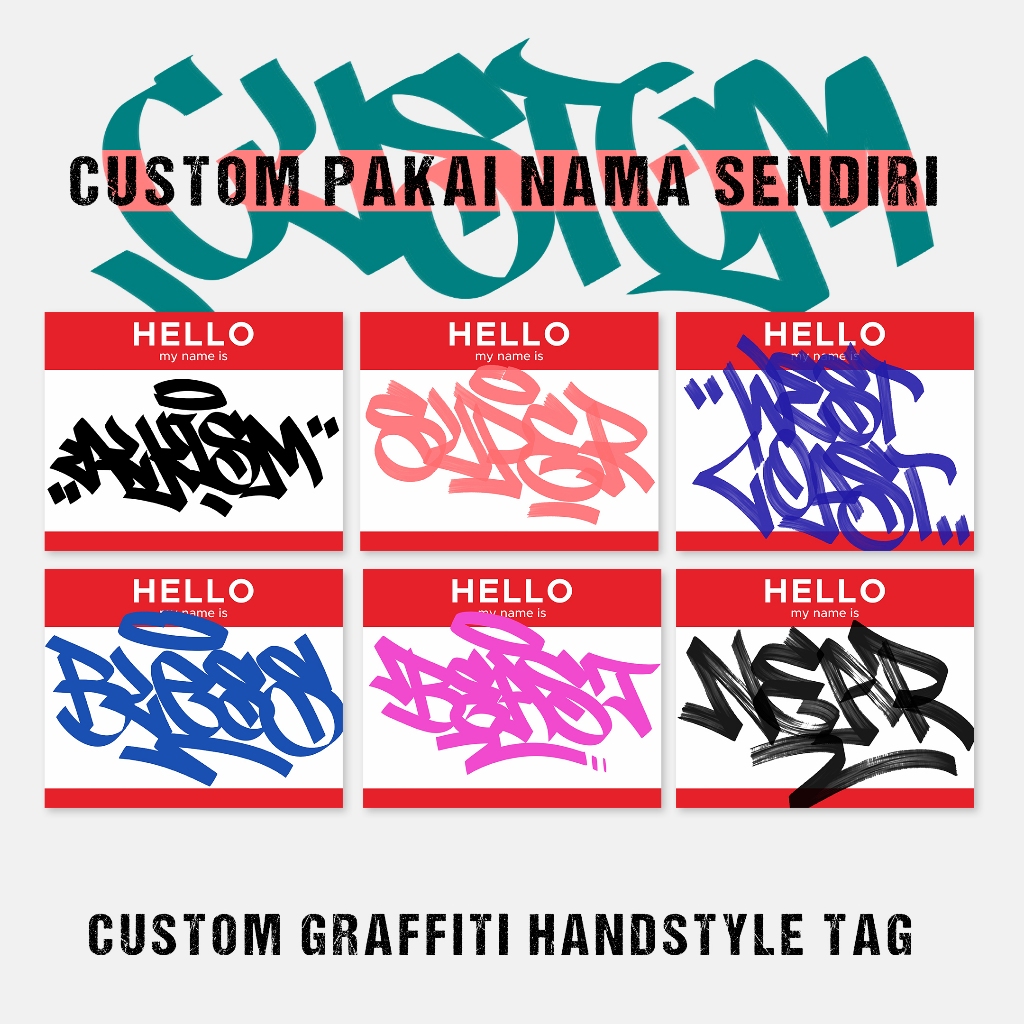 

Sticker Custom Graffiti Handstyle TAG | Custom Nama Sendiri, Komunitas