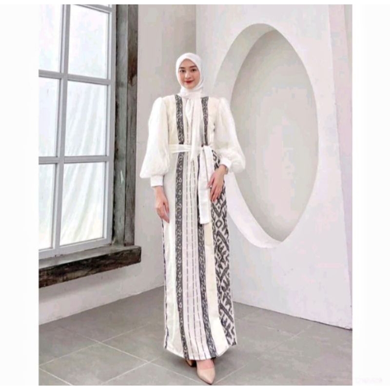 BAJU COUPLE TENUN PRIA WANITA, BAJU TENUN KEKINIAN, KEMEJA KEREN, DRESS ELEGAN, SET COUPLE KALIMANTA
