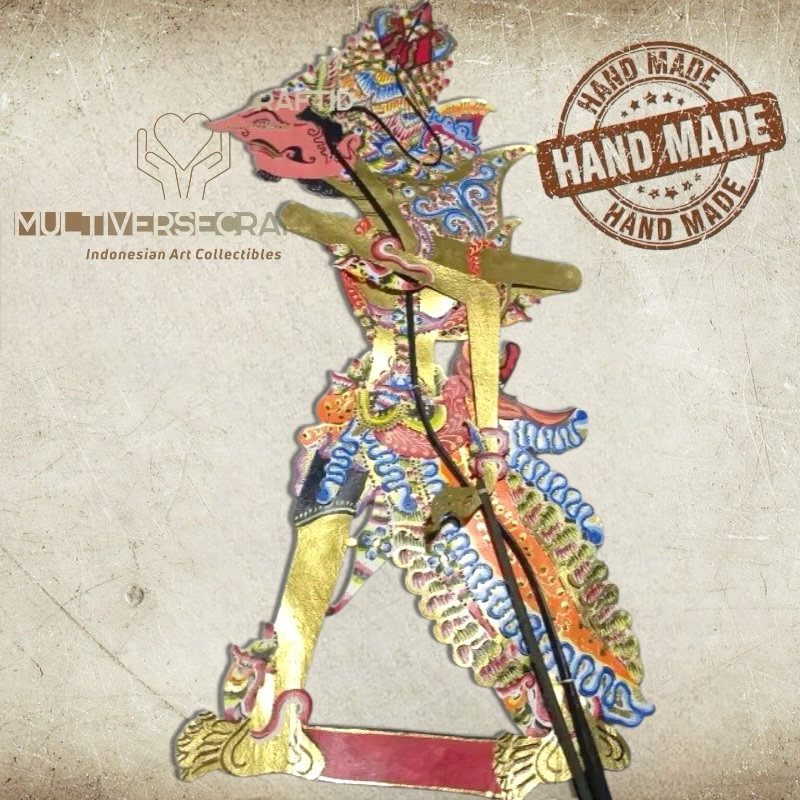 Wayang Kulit Asli BOLODEWO/BALADEWA 60 cm Gapit Bambu Standar Dalang