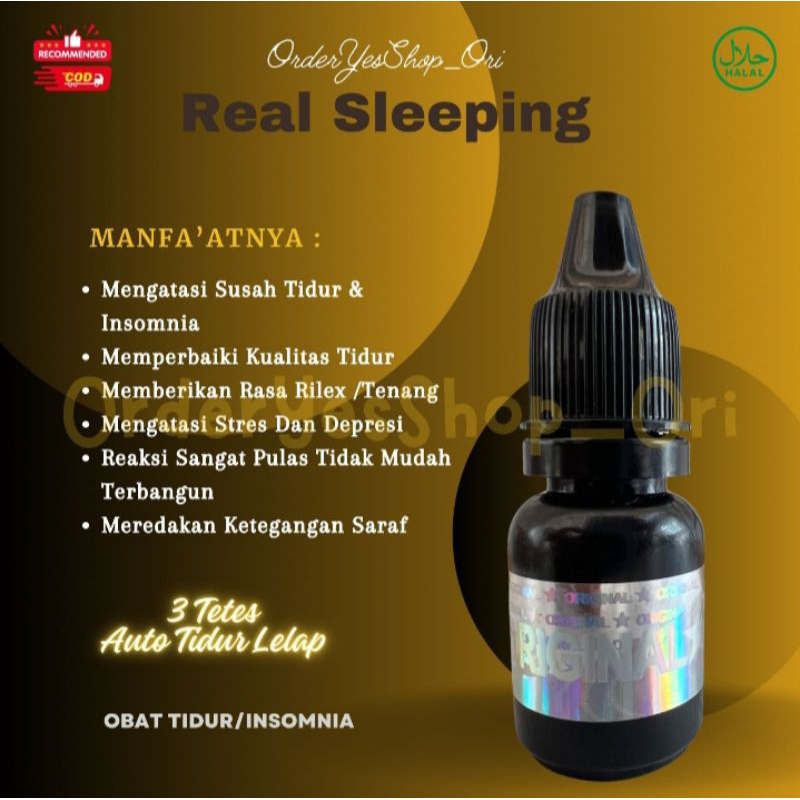 Real Sleeping Cairan Tetes Solusi Atasi Insomnia Dan Susah Tidur Bpom