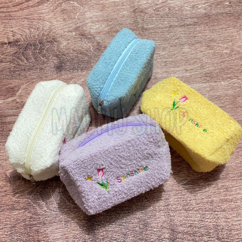 

[MAUMUSHOP] pouch bulu serbaguna tempat pensil, tempat makeup, tempat charger dll