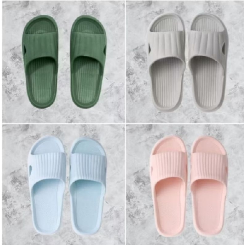 sandal miniso/ sandal pria dan wanita kekinian unisex/ sandal wanita slip on karet