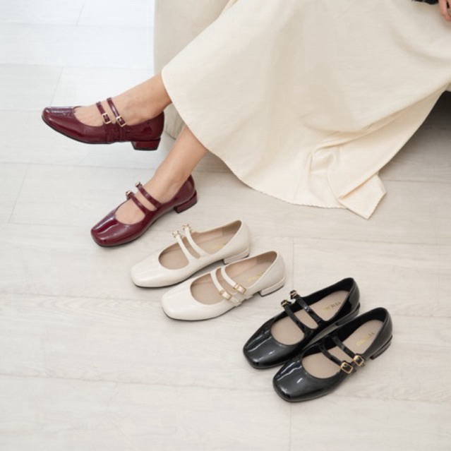 Vimemo Berryl - Sepatu Heels Mary Jane 2cm | Mary Jane Heels