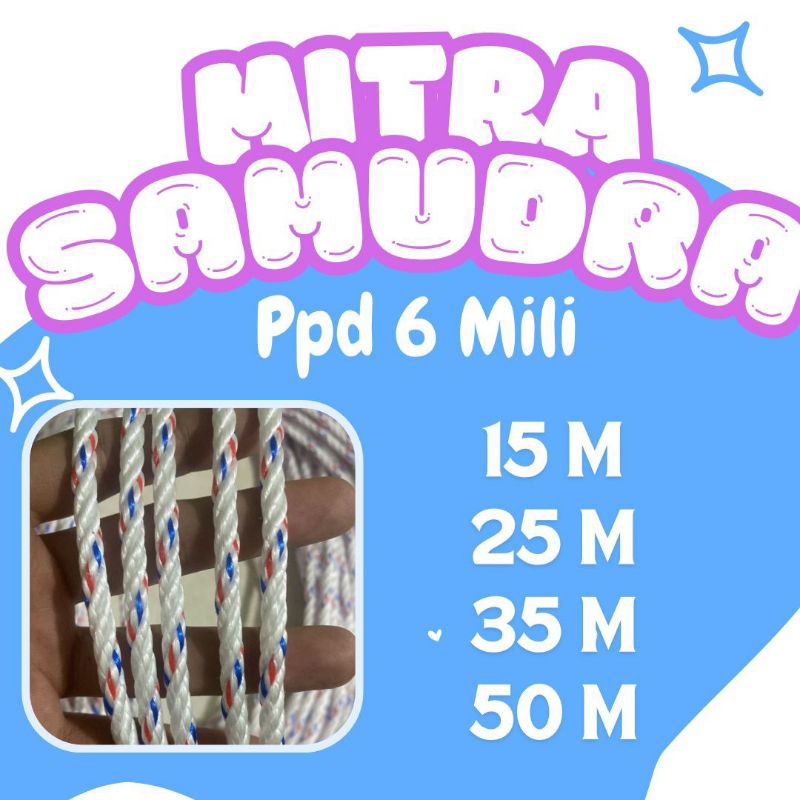 

TALI TAMBANG PLASTIK 6 MM 50 METER / TALI TAMBANG PPD / TALI 6 MM 50 METER / TALI TAMBANG 50 METER 6MM