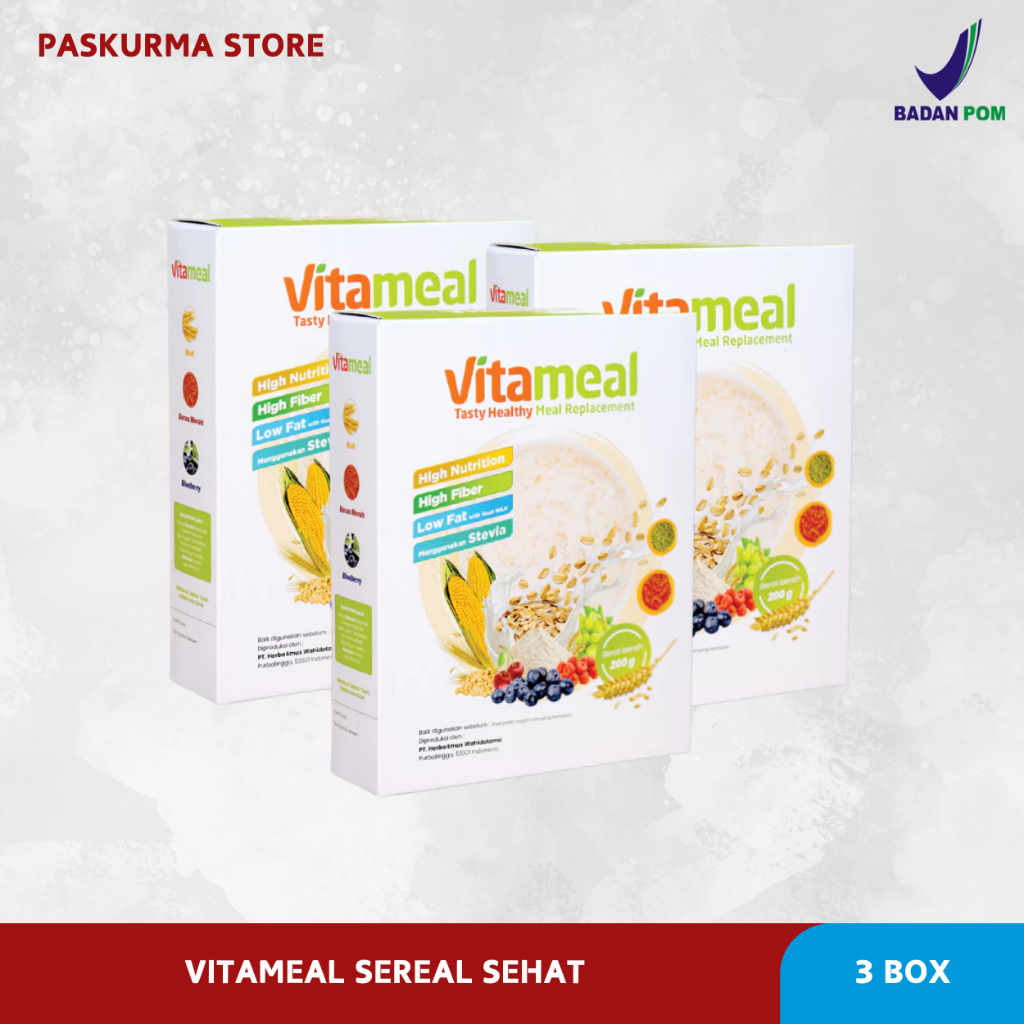 

VITAMEAL PAKET 3 BOX SEREAL HERBAL CEGAH DIABETES DARAH TINGGI