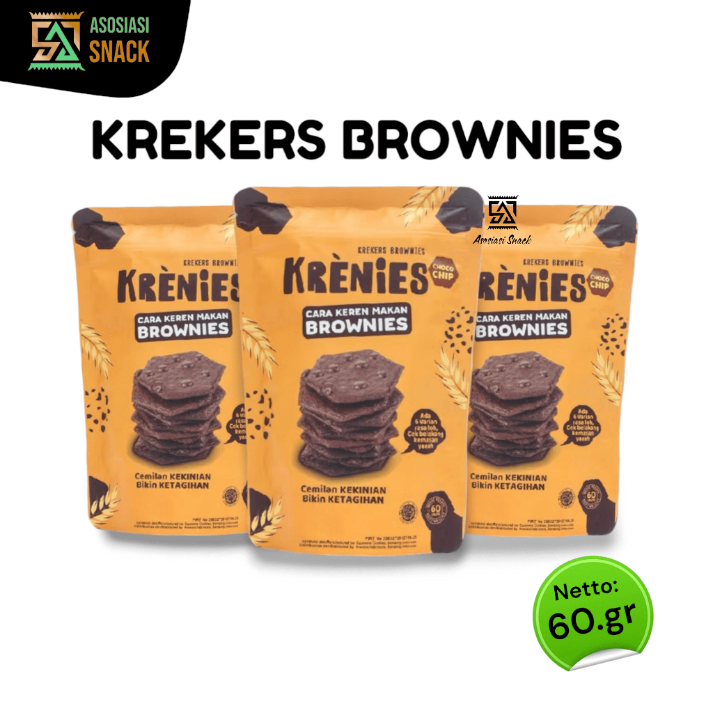 

Kreker Brownies KRENIES kue kering brownies renyah snack brownies kering oleh oleh