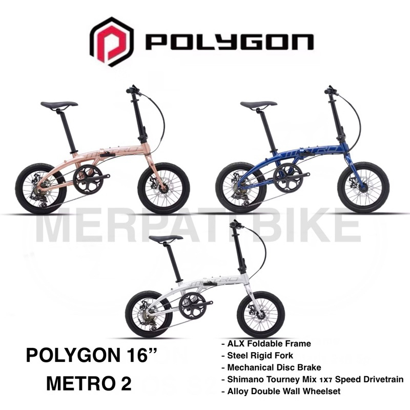 Polygon Metro 2 Sepeda Lipat 16 inch Folding Bike Sepeda Lipat Polygon