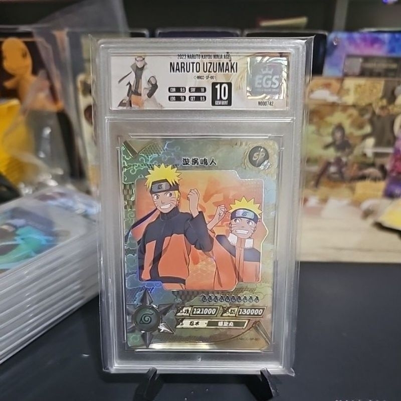 naruto egs 10 nrcc sp 001 kayou ninja ages bukan baocui gem mint 10 custom label grading murah
