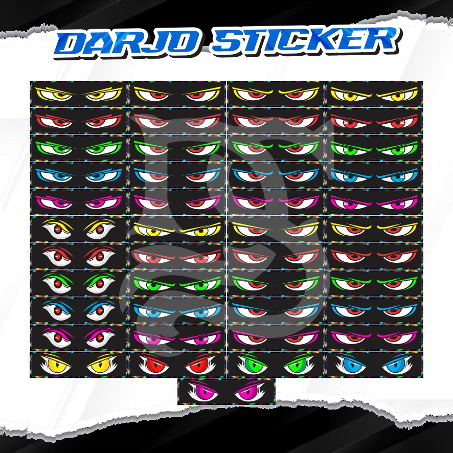 HOLOGRAM ISI 45PCS Stiker Strobo Mata Bis | Aksesoris Miniatur