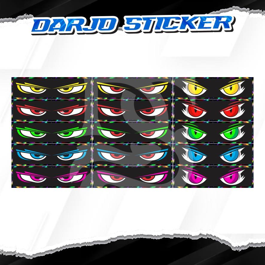 HOLOGRAM ISI 15PCS Stiker Strobo Mata Bis | Aksesoris Miniatur