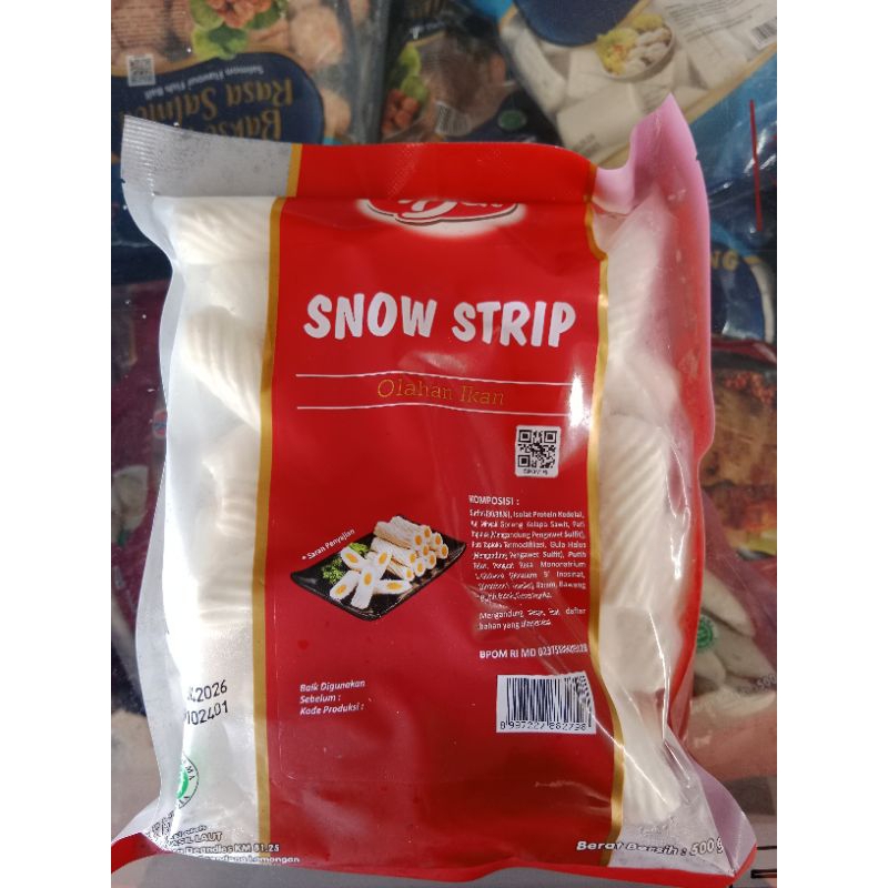 

sosis salju ( snow strip) pak den