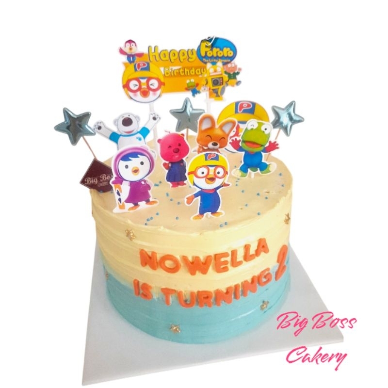 

PORORO TOPPER BUTTERCREAM TALL CAKE KUE TINGGI