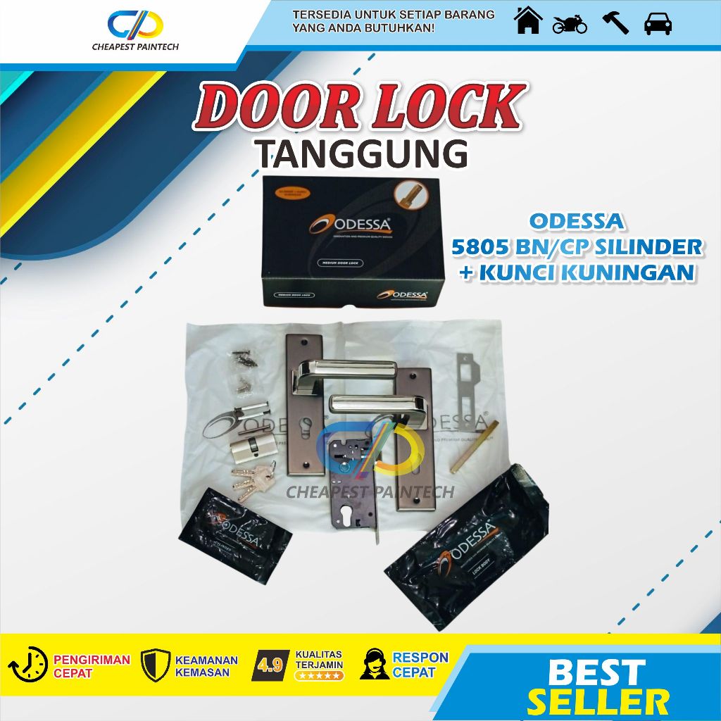KUNCI PINTU TANGGUNG ODESSA 5805 BN/CP