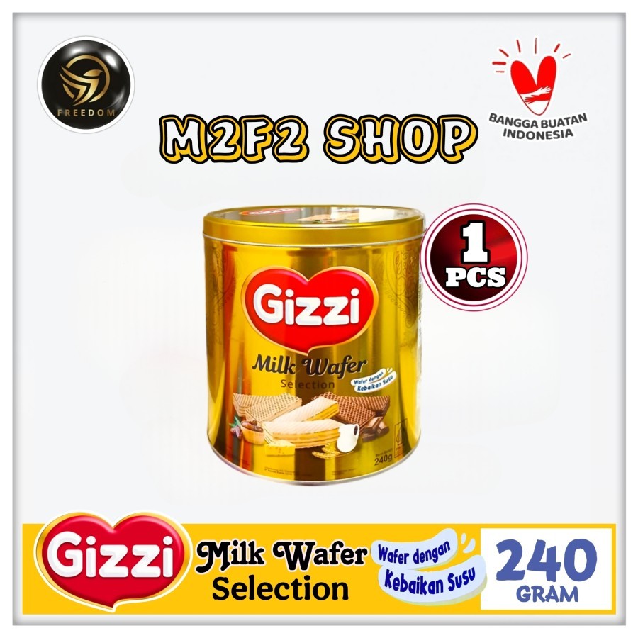 

Gizzi Festive Wafer & Milk Biskuit Selection Tin | Kaleng - 240 gr (Kemasan Satuan)