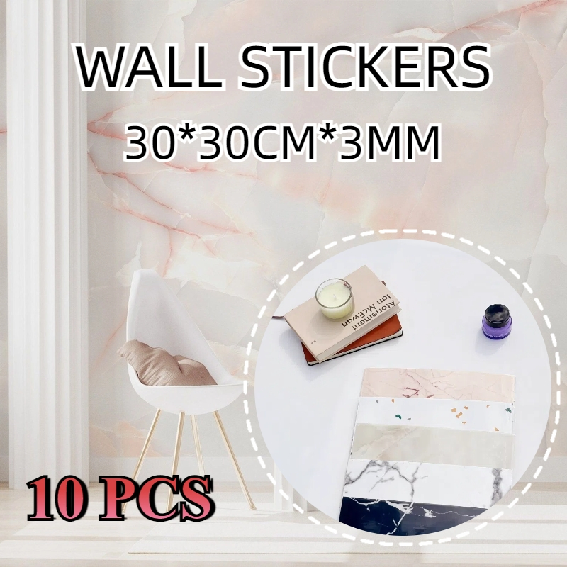 10 PCS Wallpaper Dinding Vinyl/Wallpaper Dinding Vinyl/Wallpaper Dinding Kamar Aesthetic 30*30CM