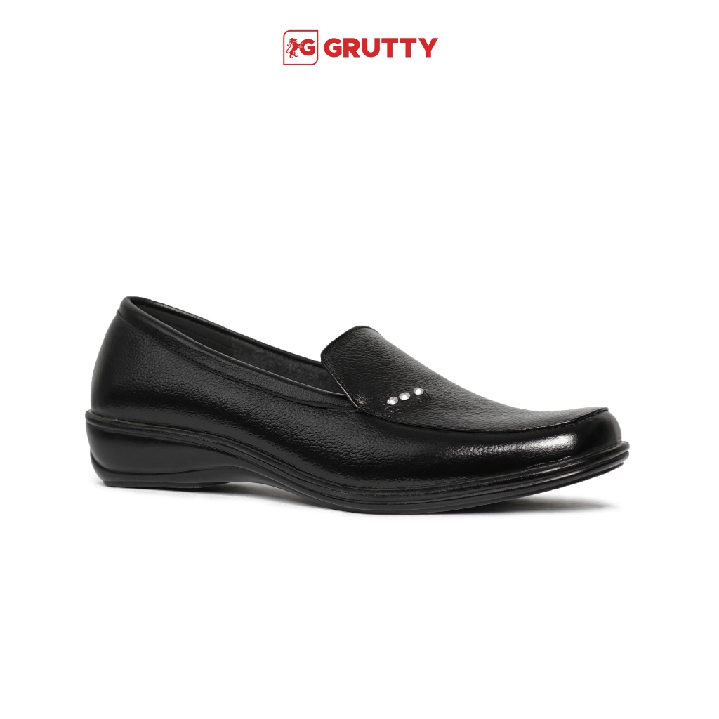 Flatshoes Pantofel Formal Sepatu Wanita Kerja kuliah kantor Hitam Kulit asli empuk anti lecet