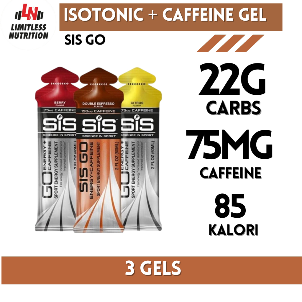 

Sis Go Isotonic Energy Gel + Caffeine 60ml x 3 Gels (75mg Kafein)