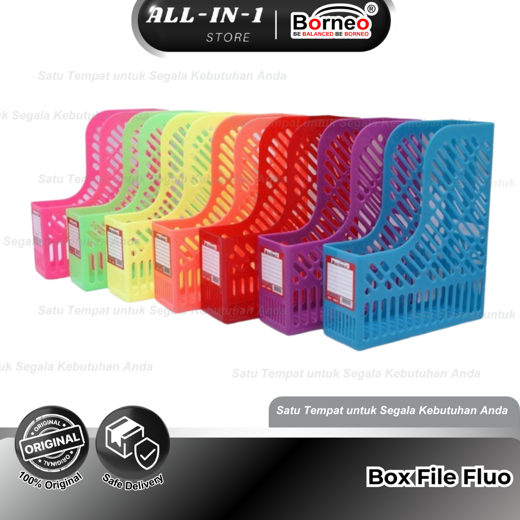 

Borneo Box File Plastik Folio - Fluo