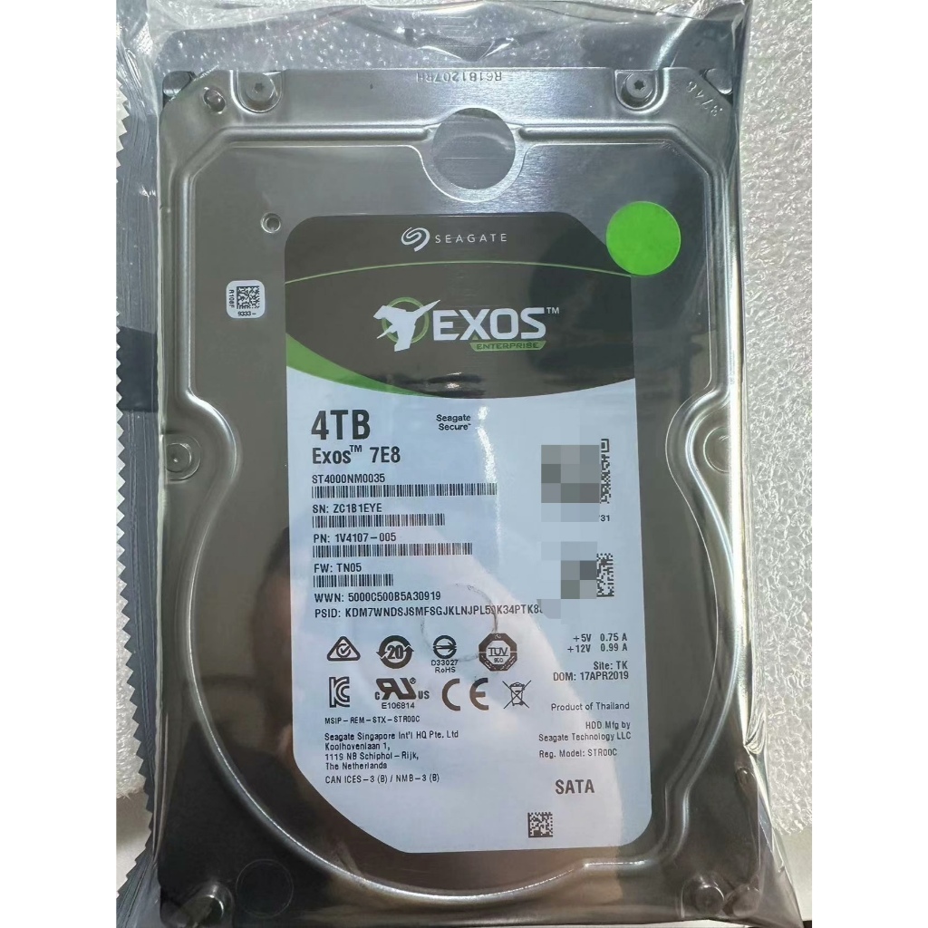 Seagate EXOS 4TB HDD SATA 3.5 inch Hard Drive ST4000NM0035