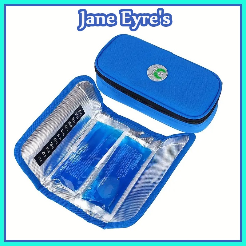 1pc Cooler Bag Medicine Cooler Box with 2 Ice Packs Portable Insulin Cooling Bag Insulin Case Patien