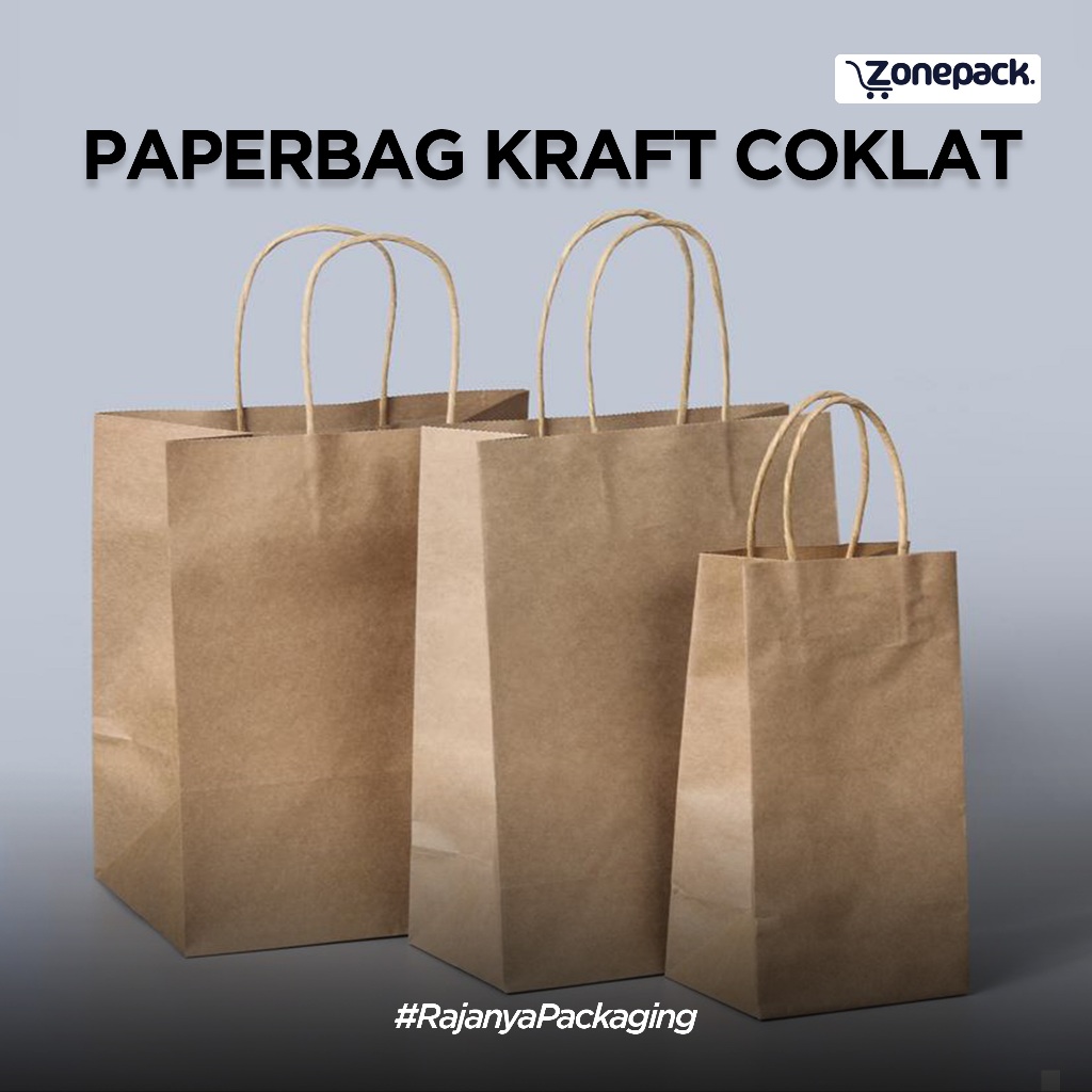 

PaperBag Polos | Paperbag Shopping Bag | Tas Kertas Polos Kraft Coklat | Paper Bag Kado souvenir wedding packing olshop