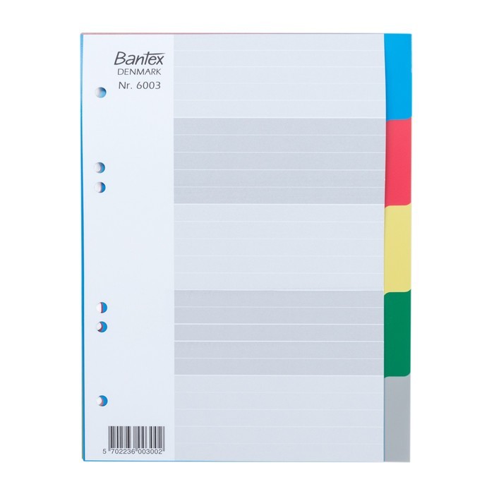 

Bantex PP Colour Divider A5 (5 pages) #6003