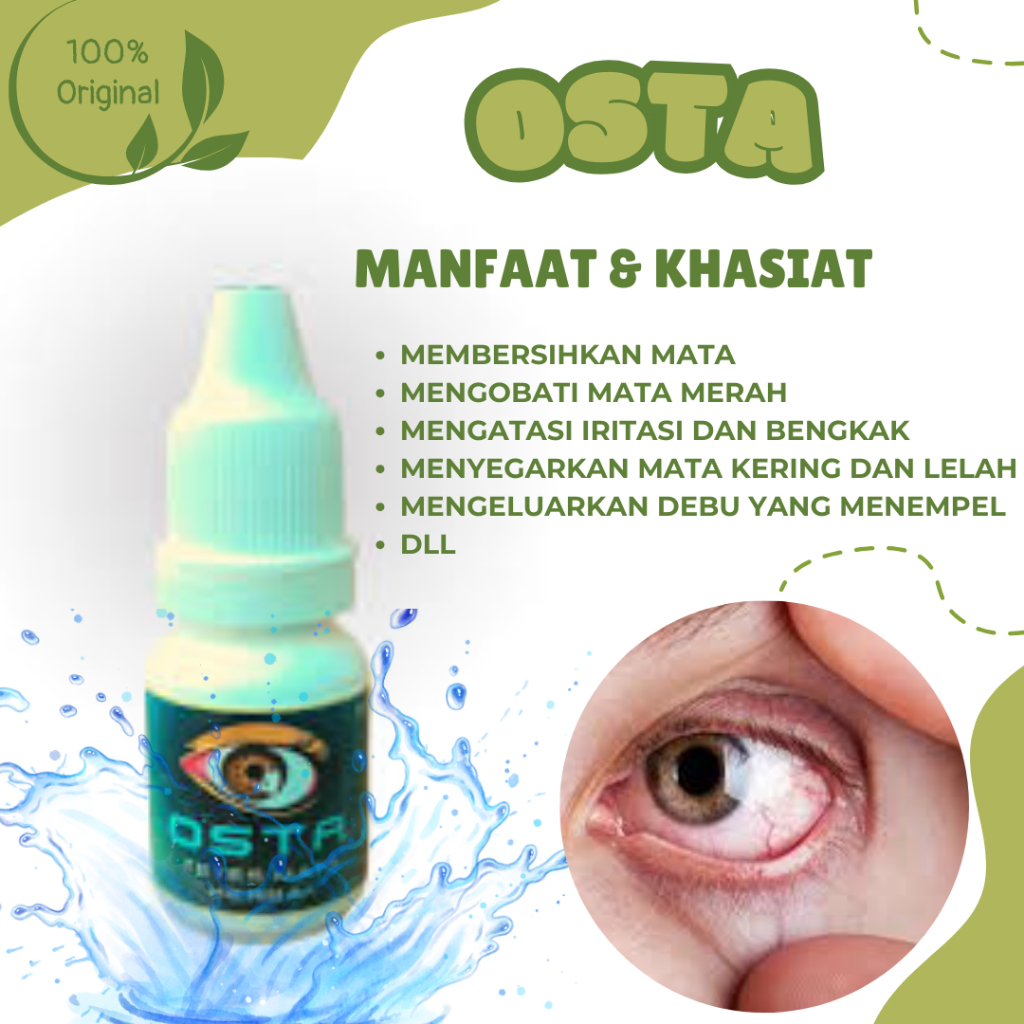 OSTA 【100% ORI】 | Obat Tetes Mata Herbal - Penghilang Mata Berair, Gatal, dan Perih