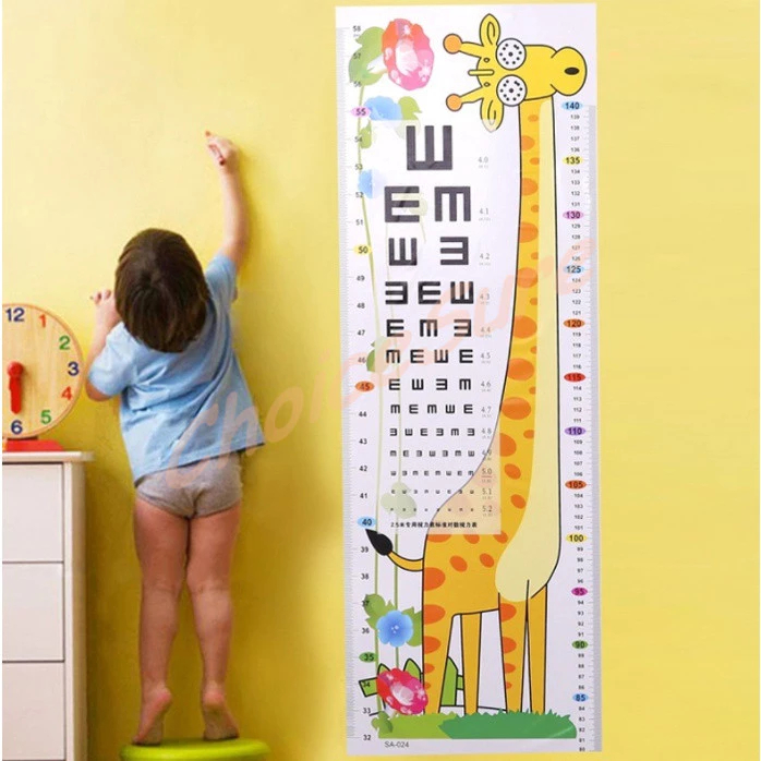 Pengukur Tinggi Badan Wall Stiker Motif Jerapah