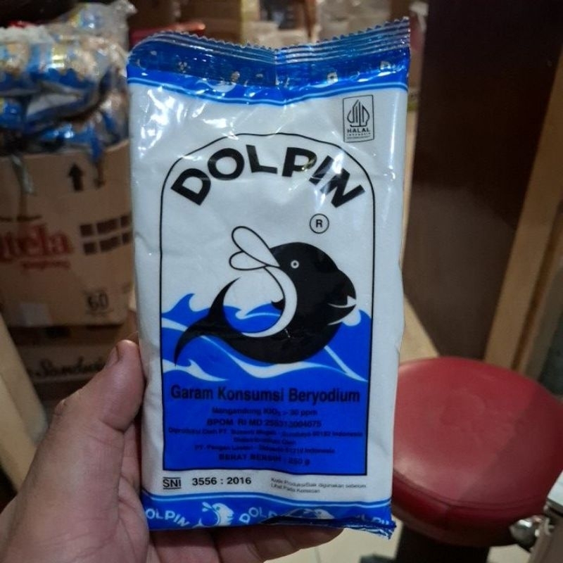 

Garam halus Cap Dolphin 250gram