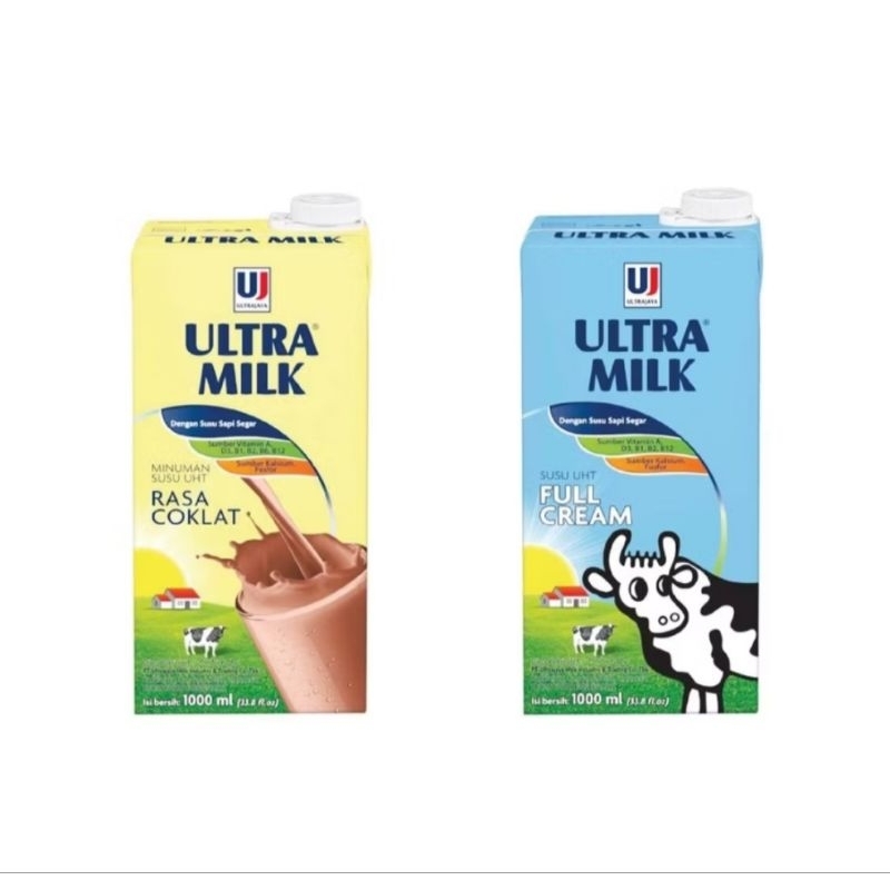 

Susu Ultramilk UHT ukuran 1000Ml All varian Rasa