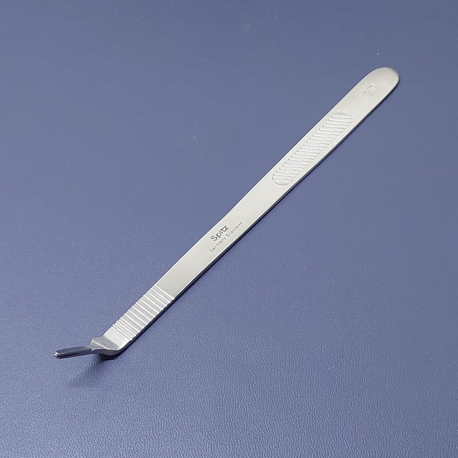 Alat Medis "Scalpel Handle" No. 3L solid, angled, long ( 20 cm ) Spitz