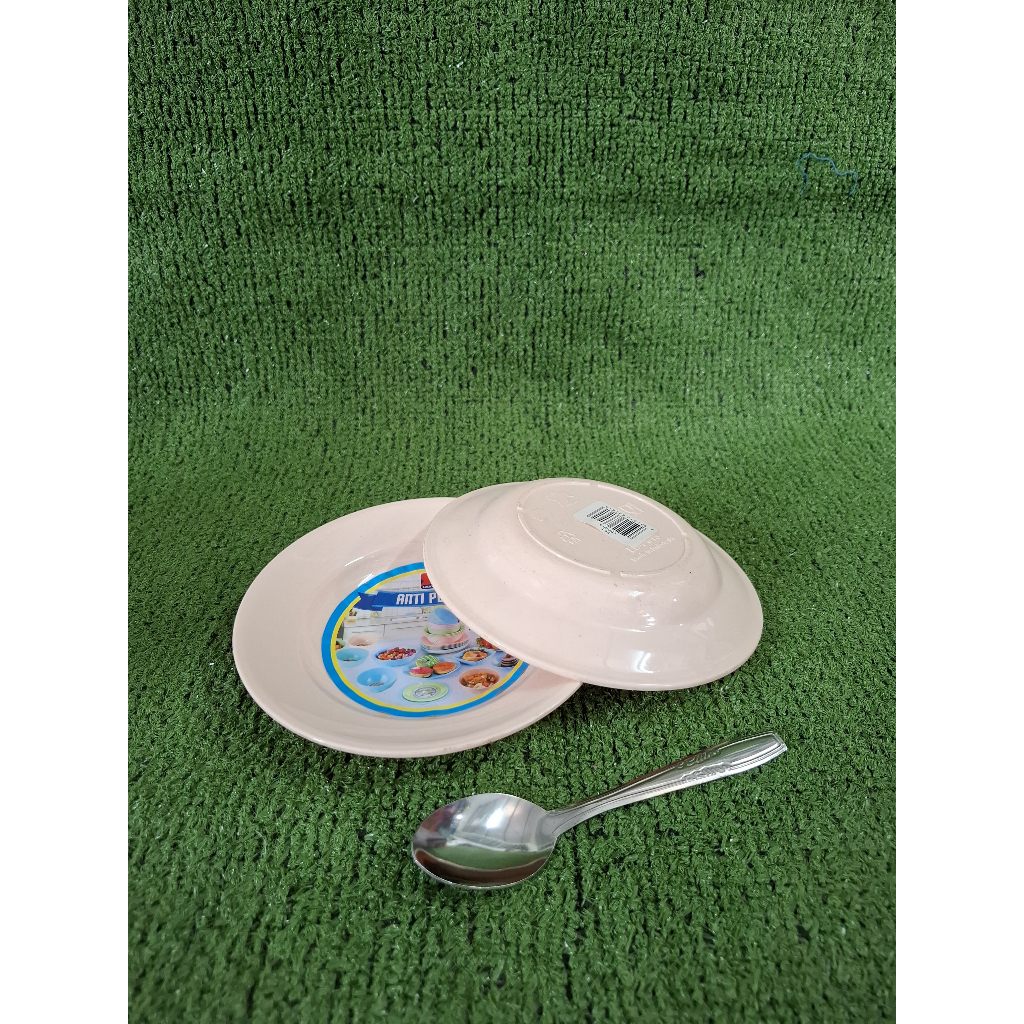 Paket Super 3 In1 Paket 2 Piring Lucky Bird Dan 1 Sendok Teh Pendek Daimond / 2 Piring Dessert Dan 1